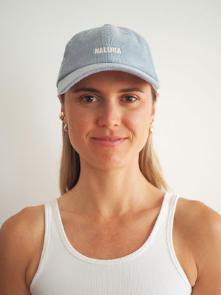 Naluka  Essential | Cotton Corduroy Cap for Women |  Powder Blue