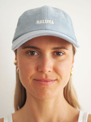 Naluka  Essential | Cotton Corduroy Cap for Women |  Powder Blue