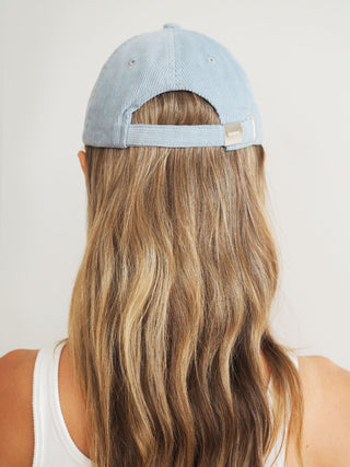 Naluka  Essential | Cotton Corduroy Cap for Women |  Powder Blue