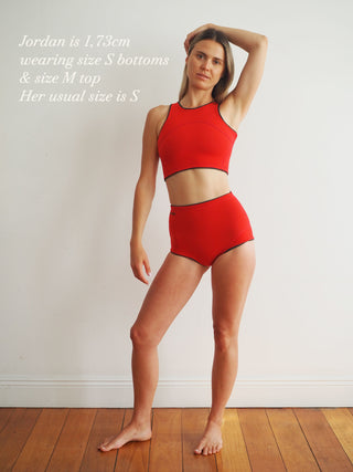 2mm Wetsuit Shorts for Women | Chili Red